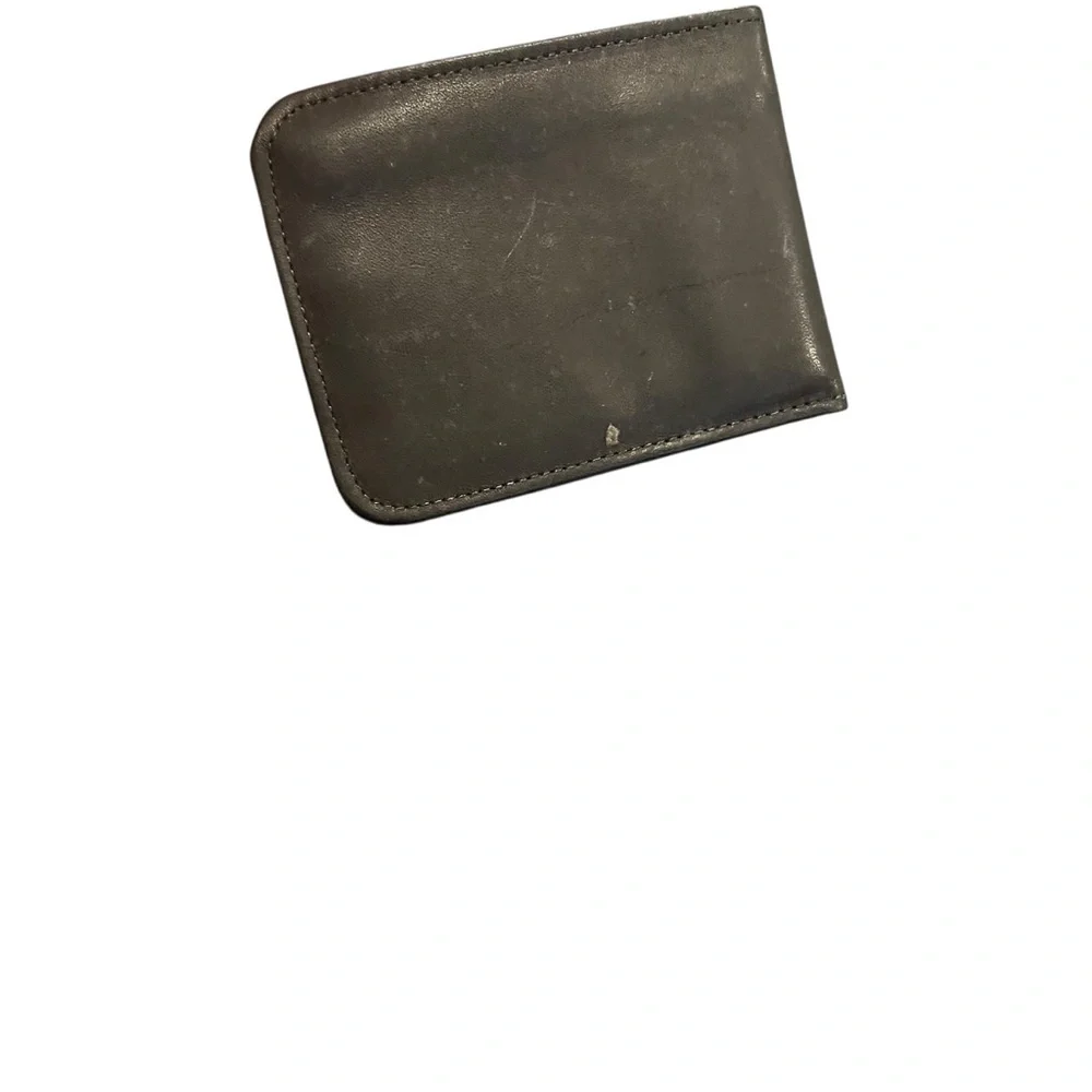 Vintage Rolfs cowhide leather black wallet billfold